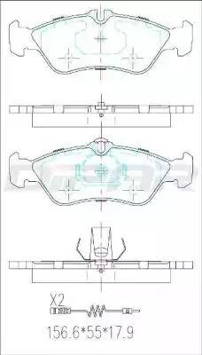 Ditas DFB2941 - Тормозные колодки, дисковые, комплект autospares.lv