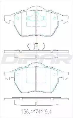 Ditas DFB2900 - Тормозные колодки, дисковые, комплект autospares.lv