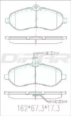 Ditas DFB2934 - Тормозные колодки, дисковые, комплект autospares.lv