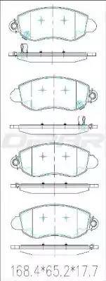 Ditas DFB2424 - Тормозные колодки, дисковые, комплект autospares.lv