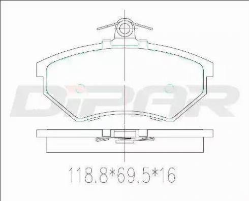 Ditas DFB2596 - Тормозные колодки, дисковые, комплект autospares.lv