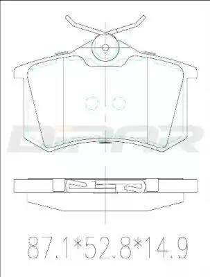 Ditas DFB2598 - Тормозные колодки, дисковые, комплект autospares.lv