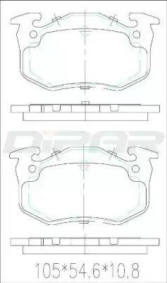 Ditas DFB2592 - Тормозные колодки, дисковые, комплект autospares.lv