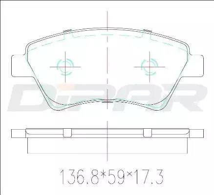 Ditas DFB2552 - Тормозные колодки, дисковые, комплект autospares.lv