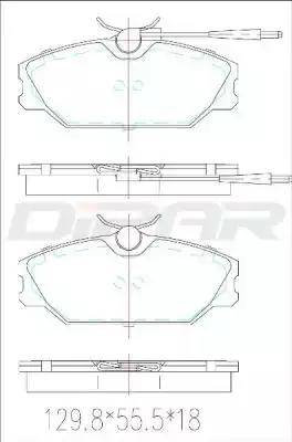 Ditas DFB2560 - Тормозные колодки, дисковые, комплект autospares.lv