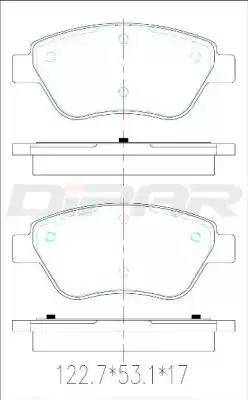 Ditas DFB2579 - Тормозные колодки, дисковые, комплект autospares.lv