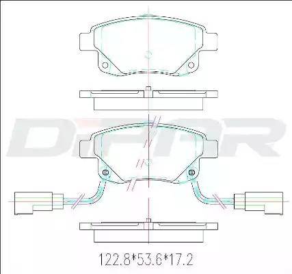 Ditas DFB2573 - Тормозные колодки, дисковые, комплект autospares.lv