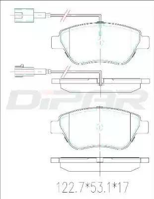 Ditas DFB2654 - Тормозные колодки, дисковые, комплект autospares.lv