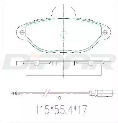 Ditas DFB2655 - Тормозные колодки, дисковые, комплект autospares.lv