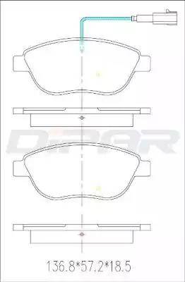 Ditas DFB2656 - Тормозные колодки, дисковые, комплект autospares.lv