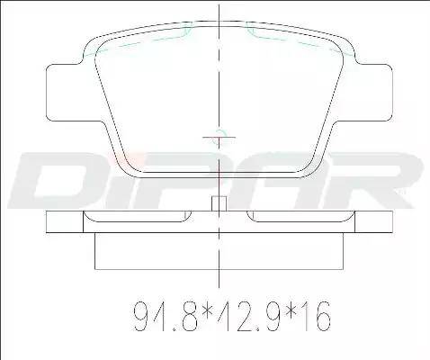 Ditas DFB2658 - Тормозные колодки, дисковые, комплект autospares.lv