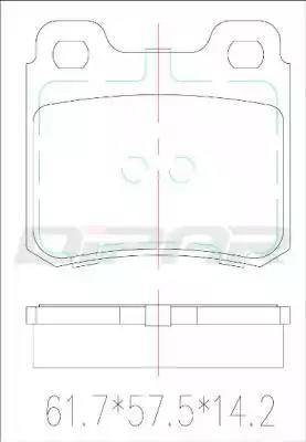 Ditas DFB2041 - Тормозные колодки, дисковые, комплект autospares.lv