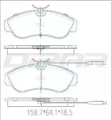 Ditas DFB2106 - Тормозные колодки, дисковые, комплект autospares.lv