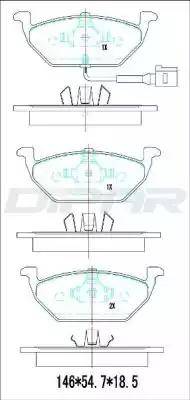 Ditas DFB2386 - Тормозные колодки, дисковые, комплект autospares.lv