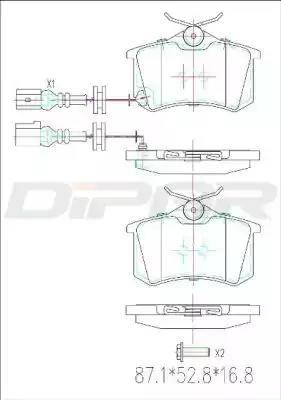 Ditas DFB2387 - Тормозные колодки, дисковые, комплект autospares.lv