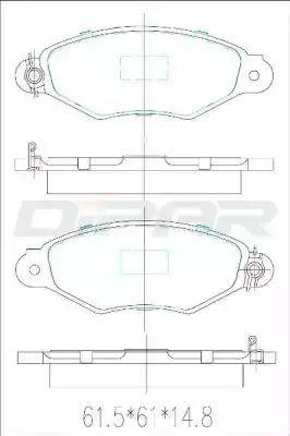 Ditas DFB2321 - Тормозные колодки, дисковые, комплект autospares.lv