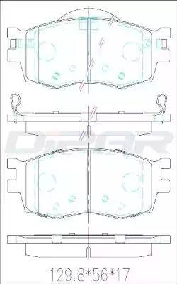 Ditas DFB2292 - Тормозные колодки, дисковые, комплект autospares.lv