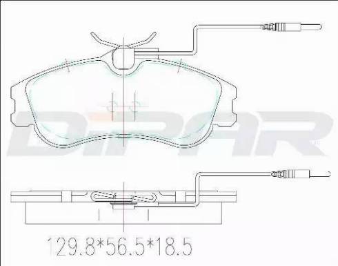 Ditas DFB2260 - Тормозные колодки, дисковые, комплект autospares.lv