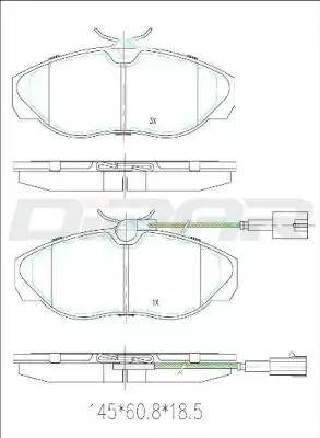 Ditas DFB2710 - Тормозные колодки, дисковые, комплект autospares.lv