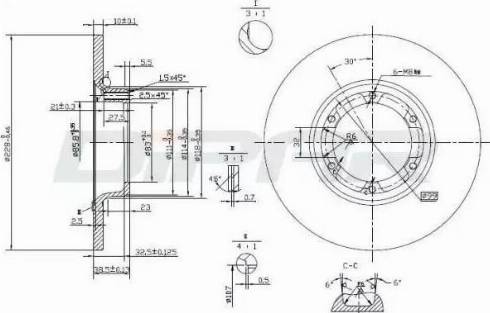 Ditas DFD1001 - Тормозной диск autospares.lv