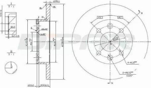 Ditas DFD1003 - Тормозной диск autospares.lv