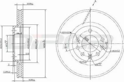 Ditas DFD1007 - Тормозной диск autospares.lv