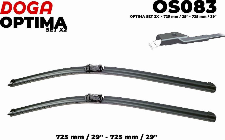 DOGA OS083 - Щетка стеклоочистителя autospares.lv