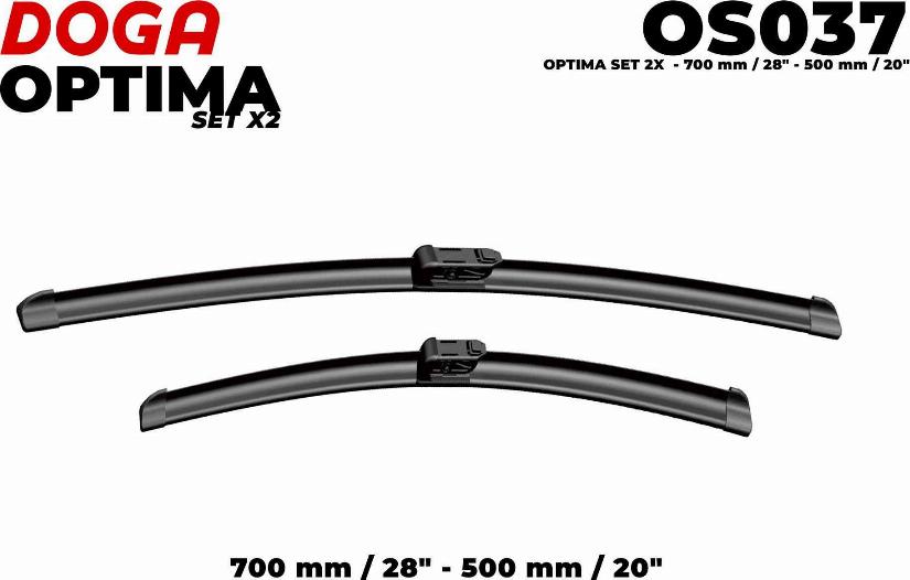 DOGA OS037 - Щетка стеклоочистителя autospares.lv