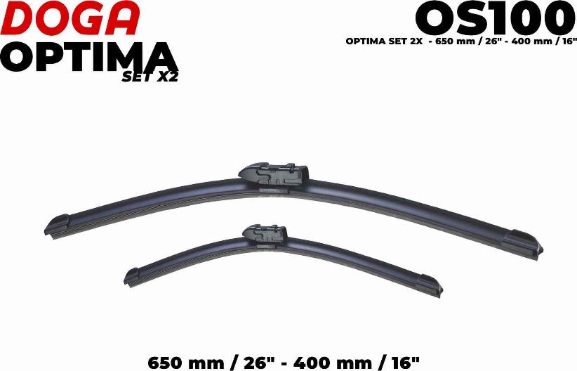 DOGA OS100 - Щетка стеклоочистителя autospares.lv