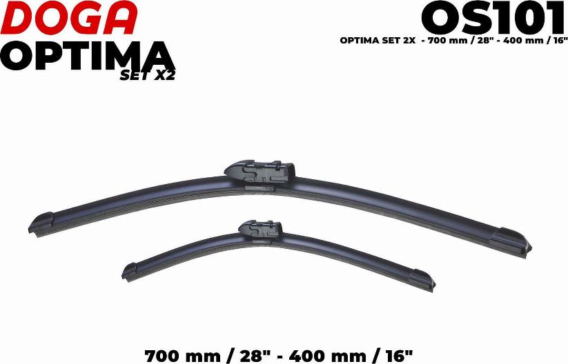 DOGA OS101 - Щетка стеклоочистителя autospares.lv