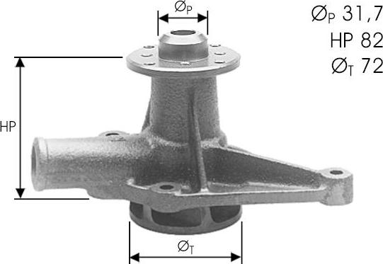 DOLZ A123 - Водяной насос autospares.lv