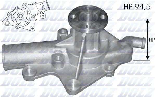 DOLZ J203 - Водяной насос autospares.lv