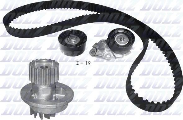 DOLZ KD144 - Водяной насос + комплект зубчатого ремня ГРМ autospares.lv