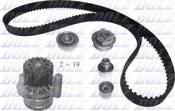 DOLZ KD156 - Водяной насос + комплект зубчатого ремня ГРМ autospares.lv