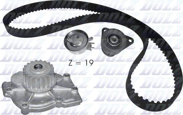 DOLZ KD115 - Водяной насос + комплект зубчатого ремня ГРМ autospares.lv