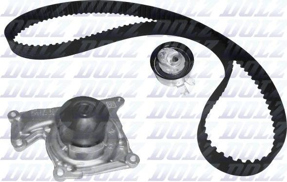 DOLZ KD113 - Водяной насос + комплект зубчатого ремня ГРМ autospares.lv