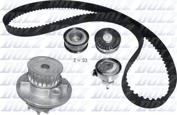 DOLZ KD132 - Водяной насос + комплект зубчатого ремня ГРМ autospares.lv