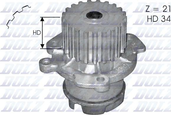 DOLZ L124 - Водяной насос autospares.lv