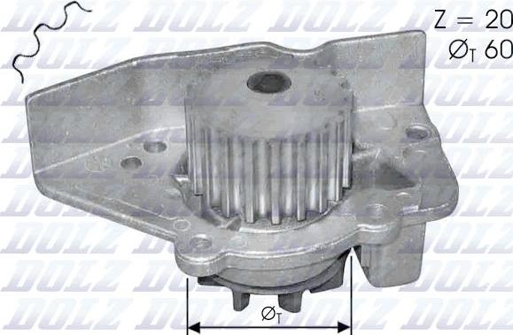 DOLZ N405 - Водяной насос autospares.lv