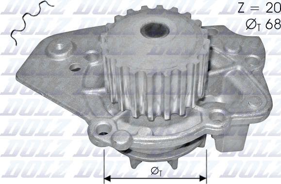 DOLZ N206 - Водяной насос autospares.lv