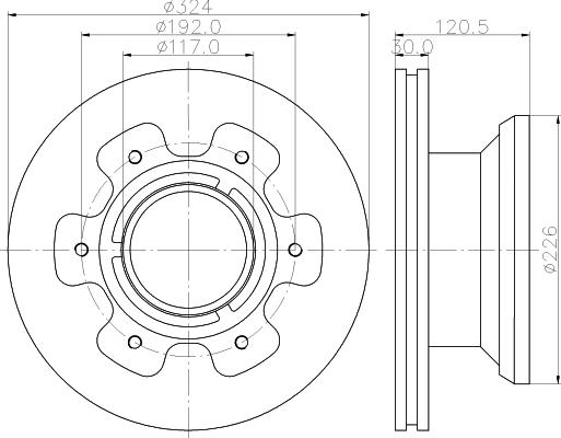 DON CVD596 - Тормозной диск autospares.lv