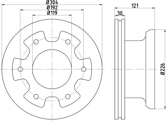 DON CVD597 - Тормозной диск autospares.lv