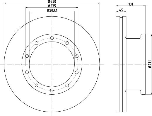 DON CVD608 - Тормозной диск autospares.lv