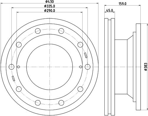 DON CVD555 - Тормозной диск autospares.lv