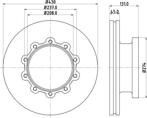 DON CVD553 - Тормозной диск autospares.lv