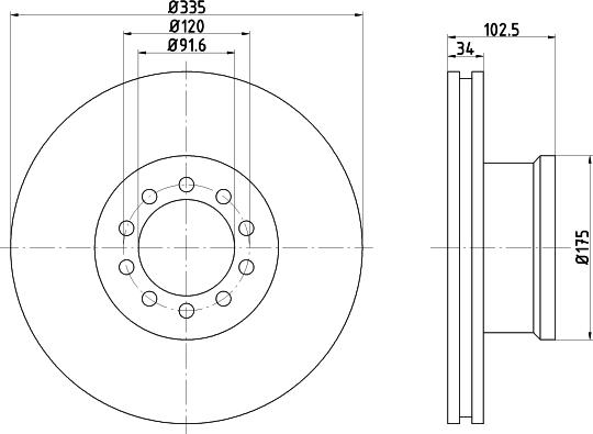 DON CVD557 - Тормозной диск autospares.lv