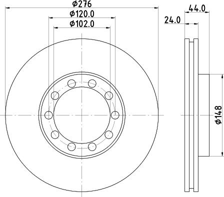 DON CVD584 - Тормозной диск autospares.lv