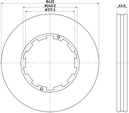 DON CVD585 - Тормозной диск autospares.lv