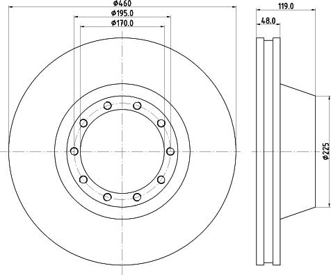 PE Automotive 106.200-00A - Тормозной диск autospares.lv