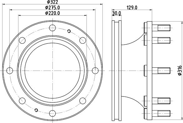 Quinton Hazell BDC4655 - Тормозной диск autospares.lv